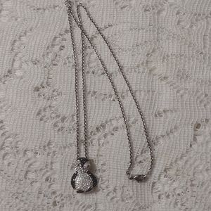 925 au Penguin Black and White Necklace